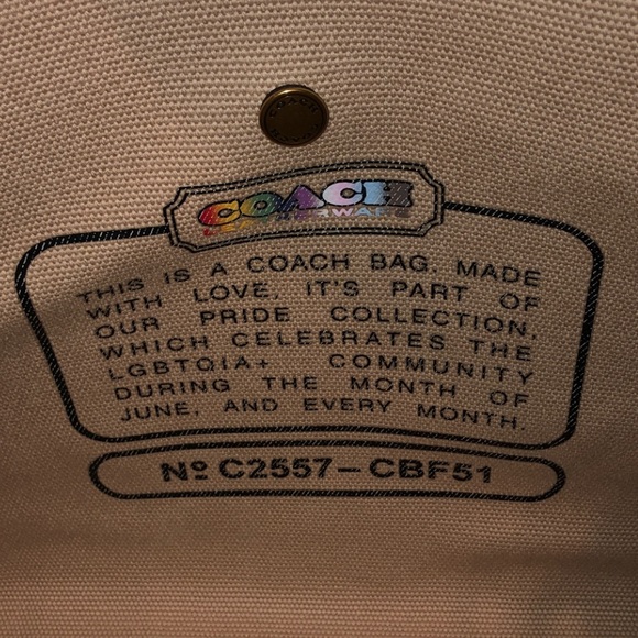 NWT-Coach-Rainbow🌈Embroidered Cargo Tote Bag-Rainbow🌈Strap-$350 - Picture 10 of 16
